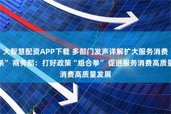 大智慧配资APP下载 多部门发声详解扩大服务消费“19条” 商务部：打好政策“组合拳” 促进服务消费高质量发展